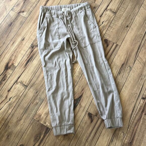 Cloth & Stone size small beige tencel blend joggers pants - Picture 1 of 5